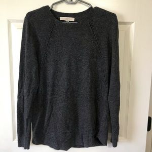 Loft charcoal weight sweater medium NWOT